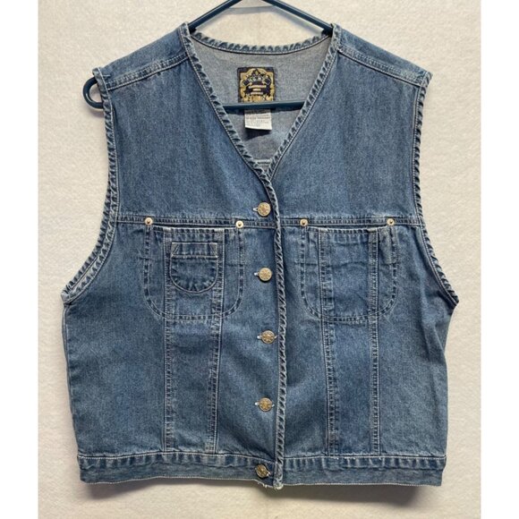 HGNY Jackets & Blazers - Vintage HGNY International Blues Denim Vest Size Medium